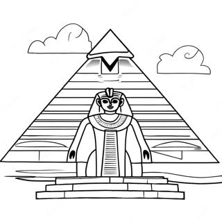 Majestatisk Egyptisk Pyramid Malarbild 65011-53734