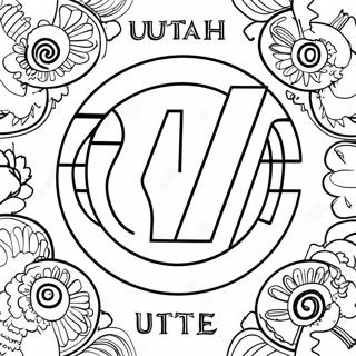 Utah Utes Logotyp Malarbild 65060-53779