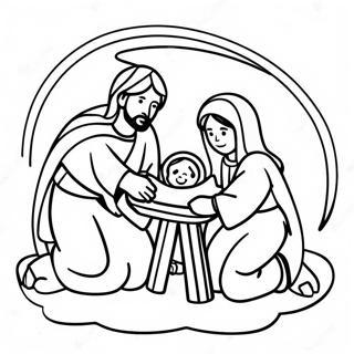 Krubba Med Baby Jesus Malarbild 65331-53983