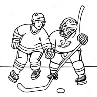 Spannande Hockeymatch Scen Malarbild 65361-54004