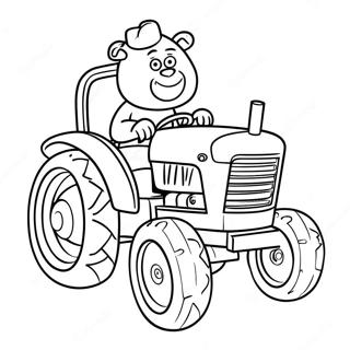 Traktor Ted Kor En Fargglad Traktor Malarbild 65511-54134