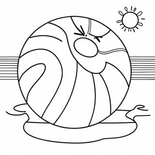 Fargglad Strandboll I Sand Malarbok 6575-5350