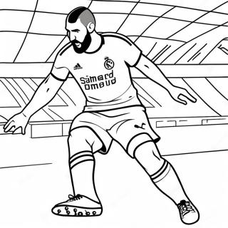 Karim Benzema Gor Ett Mal Coloring Page 66011-54523