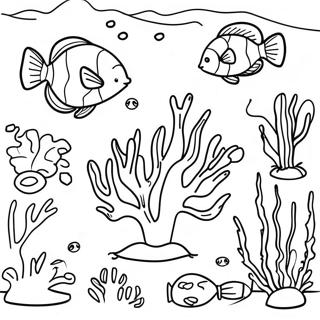 Fargglad Korallrev Coloring Page 66031-54548