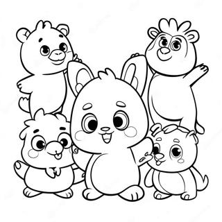 Mjuka Pajanimals Karaktarer Coloring Page 66051-54569