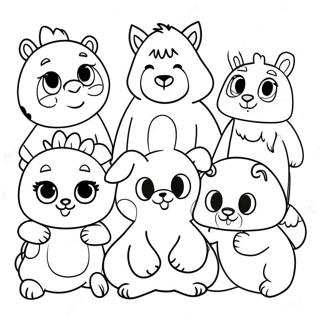 Mjuka Pajanimals Karaktarer Coloring Page 66051-54571