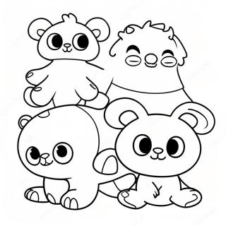 Mjuka Pajanimals Karaktarer Coloring Page 66051-54572