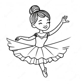 Svart Ballerina Dansar Graciost Malarbok 66570-54955