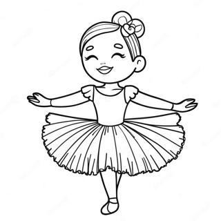 Elegant Svart Ballerina I Tutu Malarbok 66571-54987