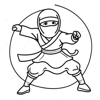 Oradd Ninja Flicka I Aktion Malarbild 67022-55347