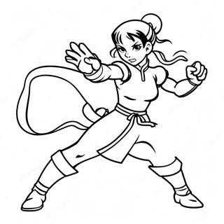 Chun Li I Stridsstallning Malarbild 67102-55375