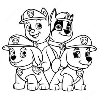 Paw Patrol Karaktarer I Tomteluva Malarbild 672-539