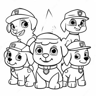 Paw Patrol Karaktarer I Tomteluva Malarbild 672-540