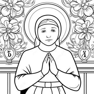 St Elizabeth Ann Seton I Bon Malarbild 67363-55581