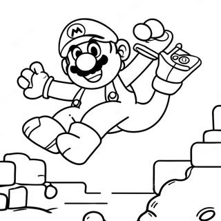 Super Mario Hoppar Over Goombas Malarbild 67383-55597