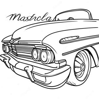 Chevy Impala Klassisk Bil Malarbild 67392-55604