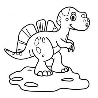 Fargglatt Dinosauriefotavtryck Farglaggningssida 67503-55687