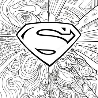 Klassisk Superman Logotyp Farglaggningssida 67803-55942