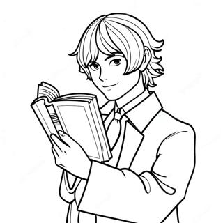 Dazai Med En Bok Farglaggningssida 67883-55989