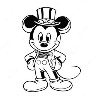 Mickey I Patriotisk Kladsel Malarbild 68133-56198