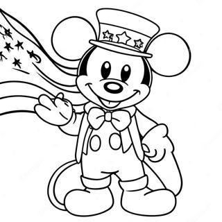 Mickey I Patriotisk Kladsel Malarbild 68133-56199