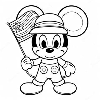 Mickey I Patriotisk Kladsel Malarbild 68133-56200