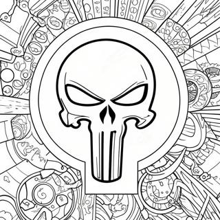 Punisher Logotyp Farglaggningssida 68432-56431