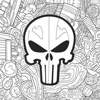 Punisher Logotyp Farglaggningssida 68432-56432