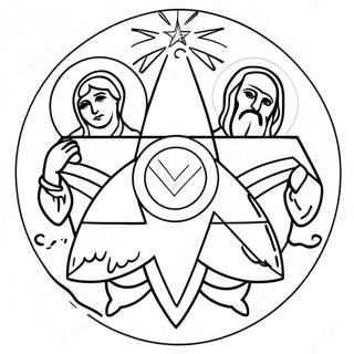 Heliga Treenighetens Symbol Med Stralar Malarbok 68814-56731