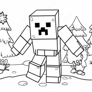 Minecraft Snö Golem Målarbilder