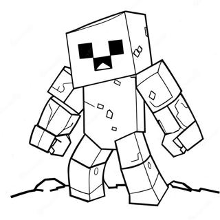 Sot Minecraft Sno Golem Malarbok 68824-56737