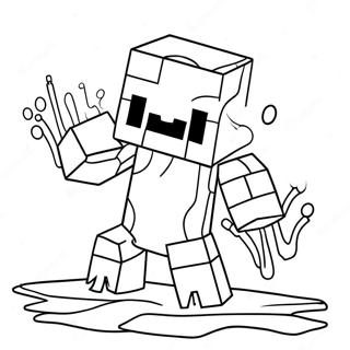 Sot Minecraft Sno Golem Malarbok 68824-56739