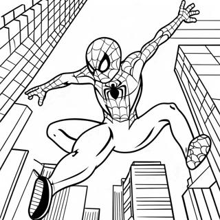 Spiderman Svanger Genom Staden Malarbok 68874-56785