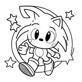 Sonic Among Us Karaktar I Rymden Malarbild 69124-56977