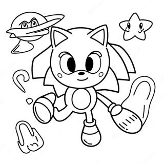 Sonic Among Us Karaktar I Rymden Malarbild 69124-56979