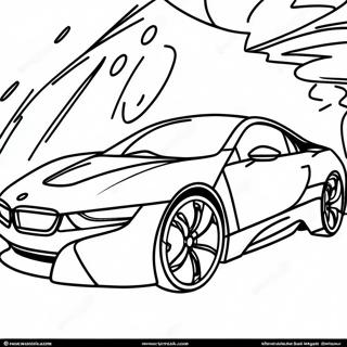 Bmw I8 Futuristisk Design Malarbild 69234-57059