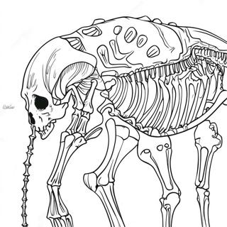 Detaljerad Djur Skelett Malarbild 69244-57065