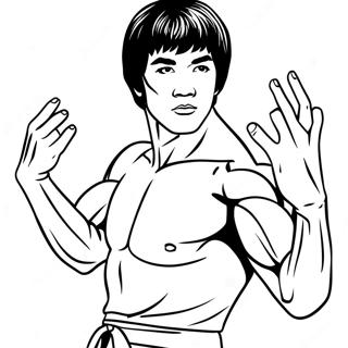 Bruce Lee Action Pose Malarbild 69333-57144