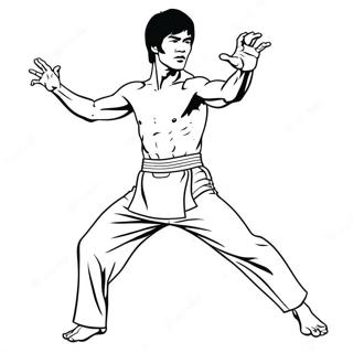 Bruce Lee Ikonisk Sparka Malarbild 69334-57145