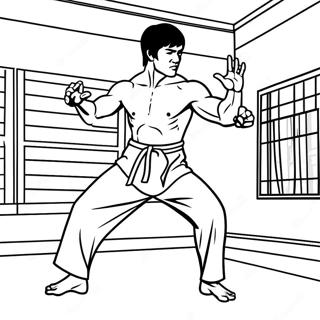 Bruce Lee Ikonisk Sparka Malarbild 69334-57146