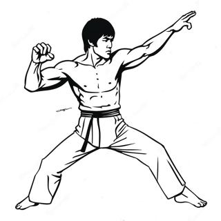 Bruce Lee Ikonisk Sparka Malarbild 69334-57148