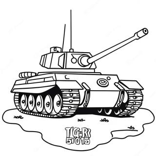 Tiger Stridsvagn Malarbild 69363-57172