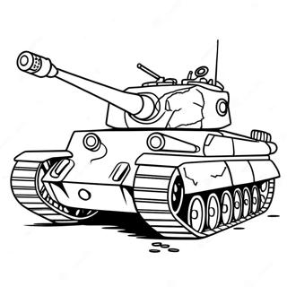 Kamouflerad Tiger Stridsvagn Malarbild 69364-57159