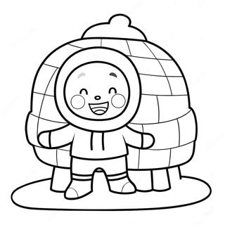 Glad Eskimo Med Igloo Malarbild 69464-57241