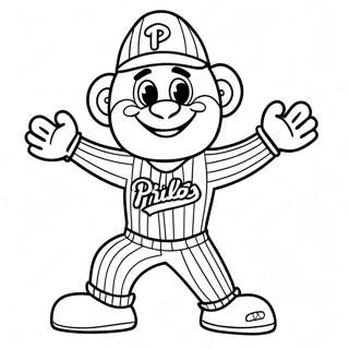 Rolig Phillies Maskot Dansande Malarbild 69544-57290