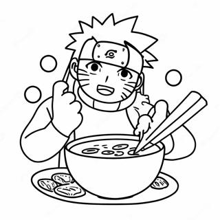 Naruto Njutande Av Lackra Ramen Farglaggningssida 70124-57990