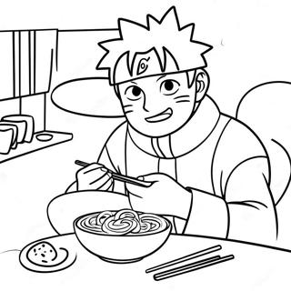 Naruto Njutande Av Lackra Ramen Farglaggningssida 70124-57992