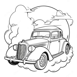 Smokey I Den Klassiska Bilen Malarbild 70344-58158