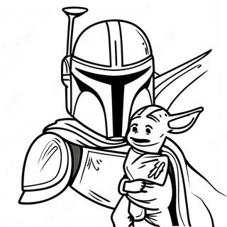 Mandalorian Med Baby Yoda Malarbild 70624-58381