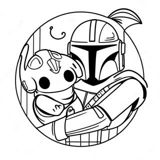 Mandalorian Med Baby Yoda Malarbild 70624-58384